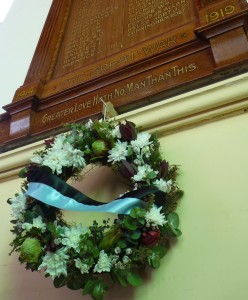 Honour Board and wreath
